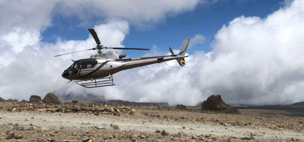 Helicopter evacuation on Kilimanjaro