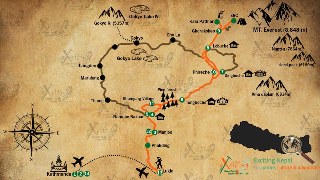everest base camp map