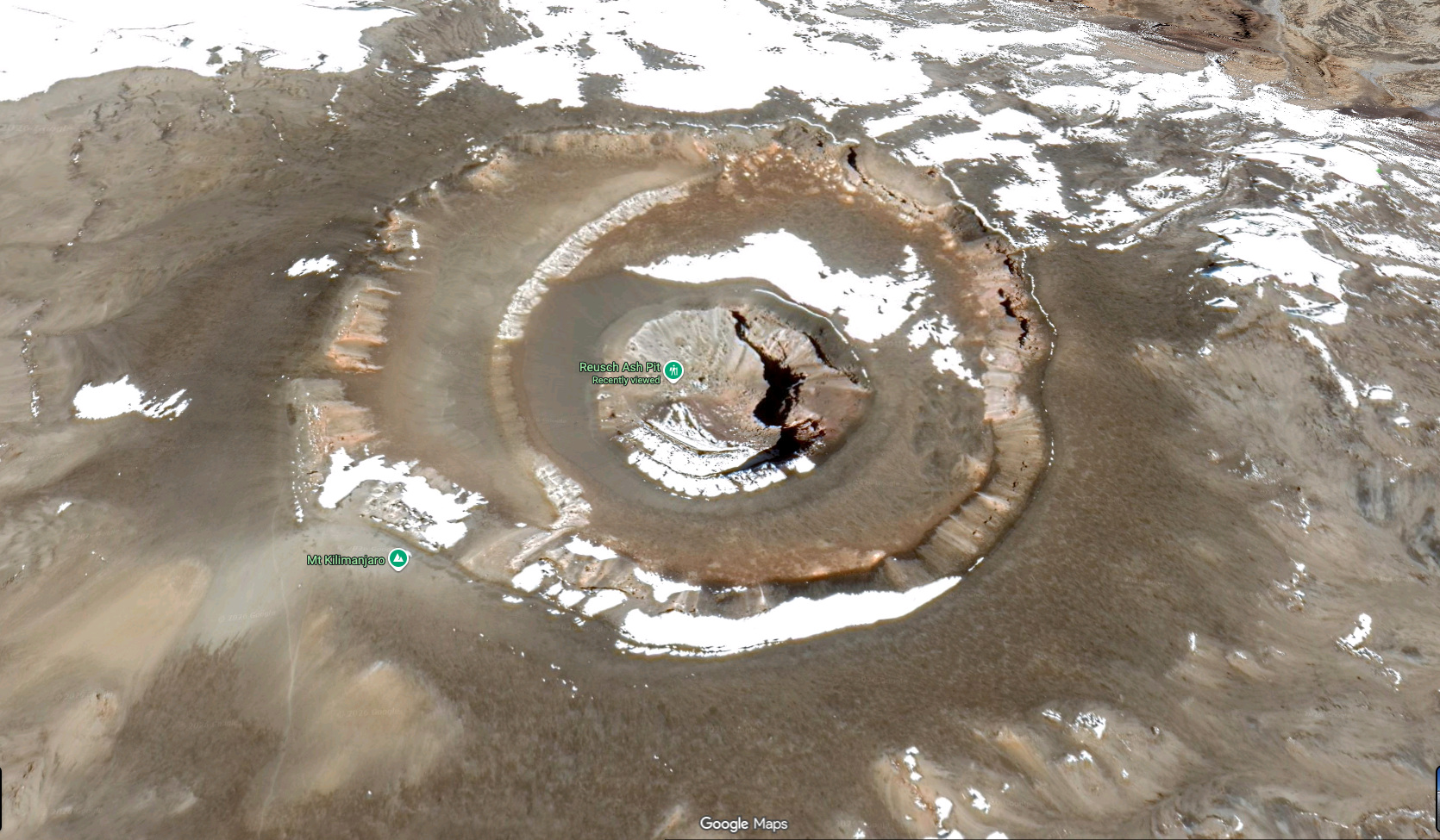 Reursch and ash pit on kilimanjaro