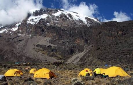 barranco camp with kibo view view of kibo at barranco camp kilimanjaro