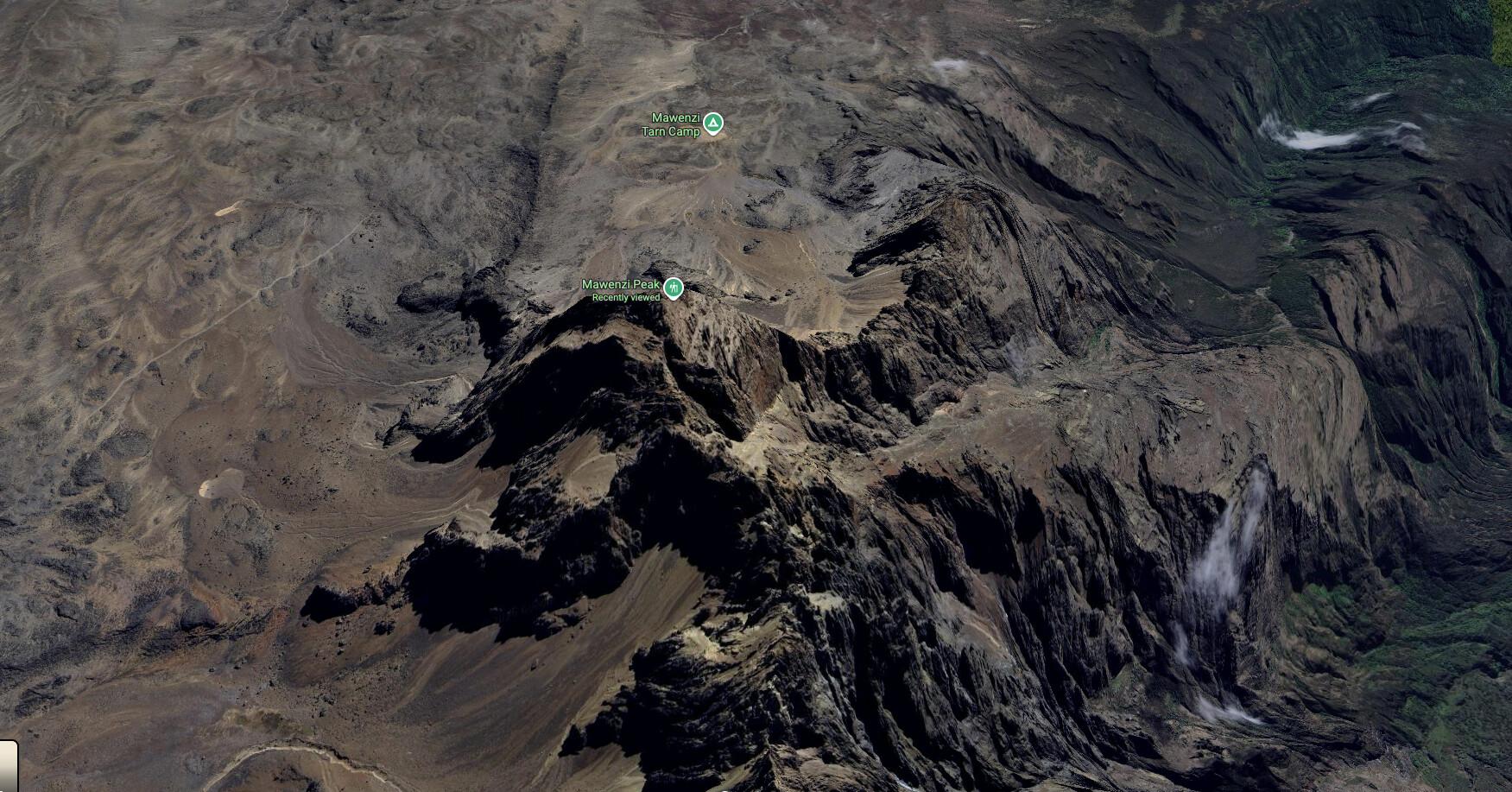 mawenzi peak kilimajaro map