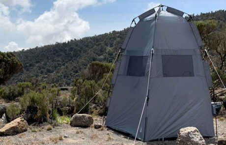private toilets on kilimanjaro