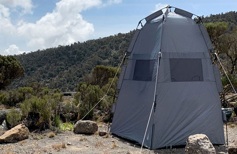 private toilets on kilimanjaro