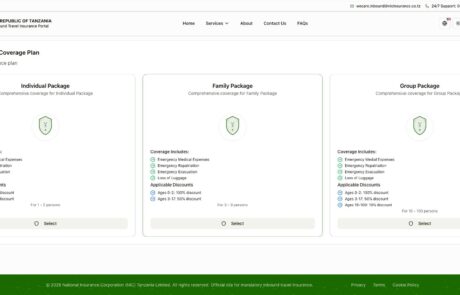 tanzania mainland application interface
