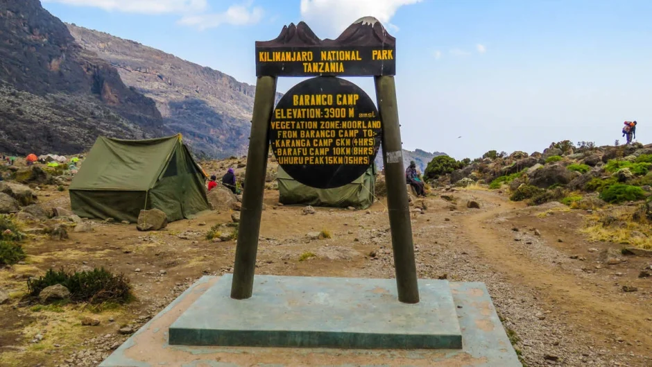 baranco camp on kilimanjaro trek via shira route